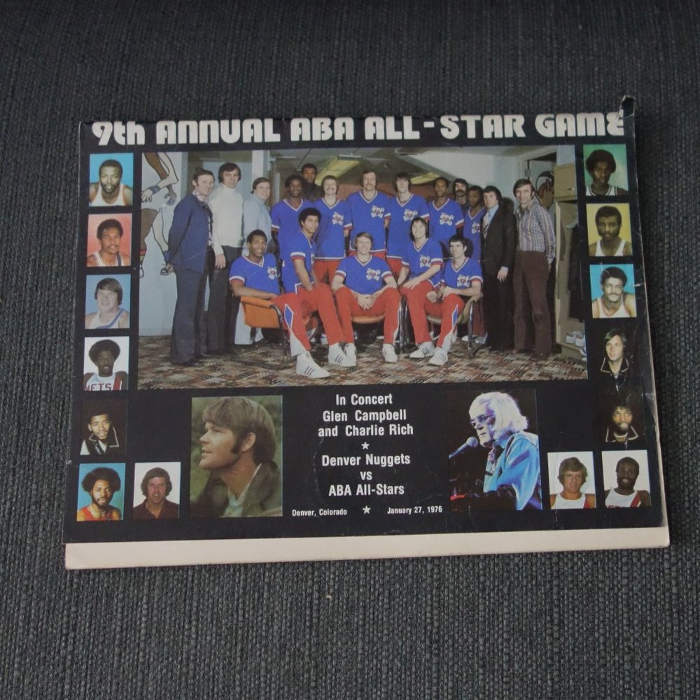 Vintage 9th Annual ABA All-Star Game Denver, Colorado January 27, 1976 Program